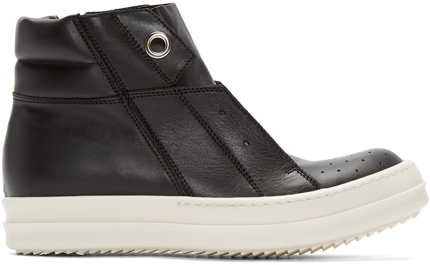 rick owens leather high top