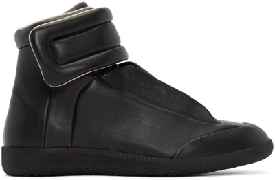 Shop Maison Margiela Black Leather Future High-top Sneakers