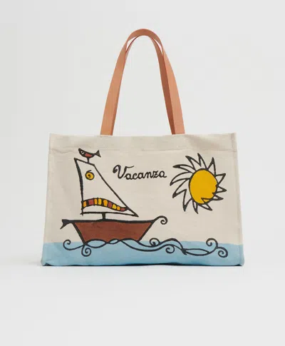 Shop Mansur Gavriel Limited Edition Pascucci Vacanza Tote In Boat/sun