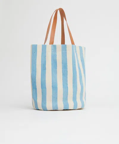 Shop Mansur Gavriel Limited Edition Pascucci Bag In Blue Stripe