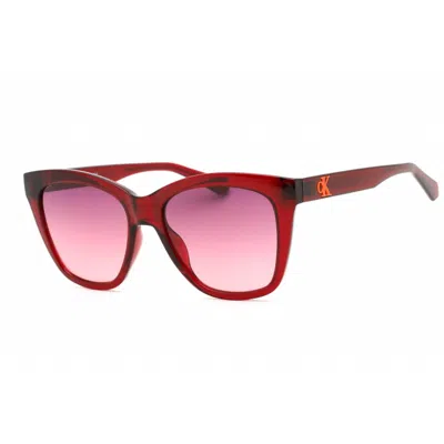 Shop Calvin Klein Women's 54 Mm Cherry Sunglasses In Red