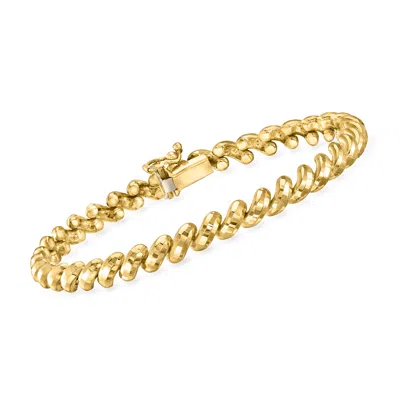 Shop Ross-simons 14kt Yellow Gold San Marco Bracelet In Multi