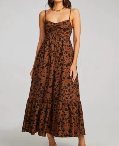 Shop Saltwater Luxe Flora Maxi Dress In Cinnamon In Brown