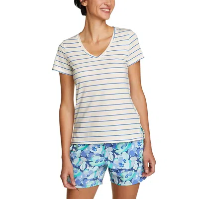 Shop Eddie Bauer Women's Coast And Climb Short-sleeve V-neck T-shirt In Blue