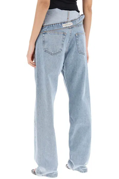 Shop Y/project Asymmetric Waist Jeans With Seven In Blu