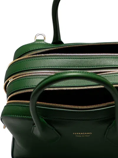 Shop Ferragamo Deconstructed Handbag In Green