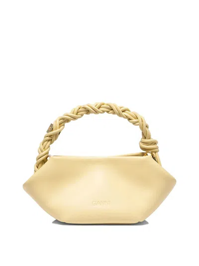 Shop Ganni "mini Bou" Handbag In Yellow
