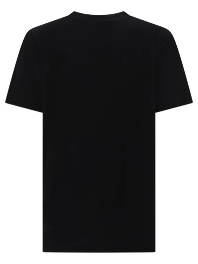 Shop Ganni "puppy Love" T-shirt In Black