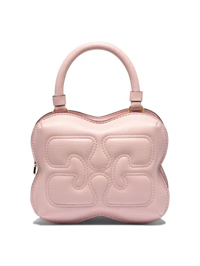 Shop Ganni "small Butterfly" Handbag In Pink