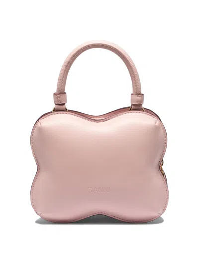 Shop Ganni "small Butterfly" Handbag In Pink