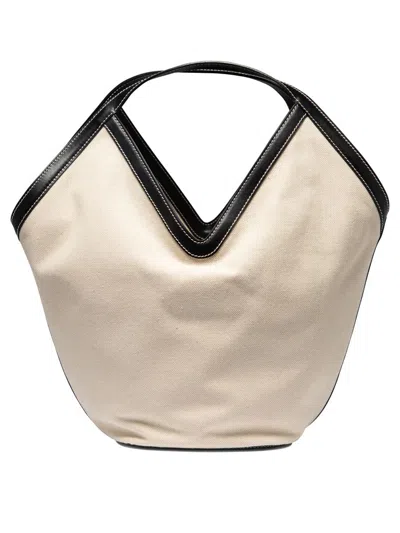 Shop Gianni Chiarini "anfora" Shoulder Bag In Beige