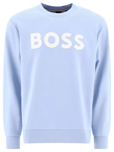 Shop Hugo Boss "soleri" Sweatshirt In Blue