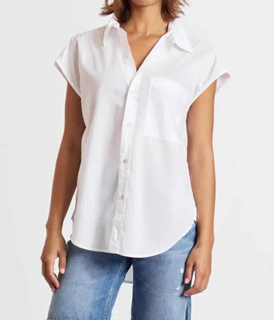 Shop Amo Ruth Sleeveless Shirt In White