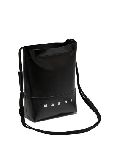 Shop Marni "tribeca" Crossbody Bag In Black