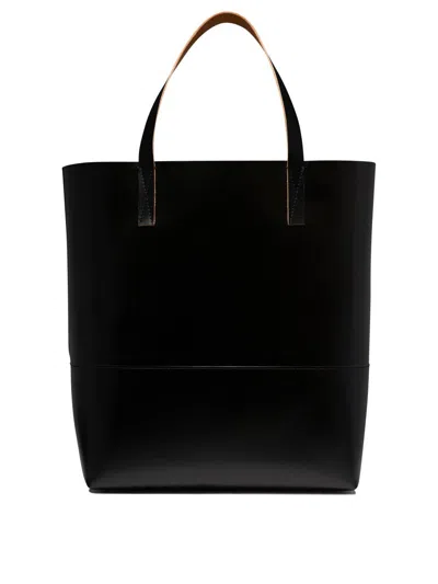 Shop Marni "tribeca" Shopping Bag In Black