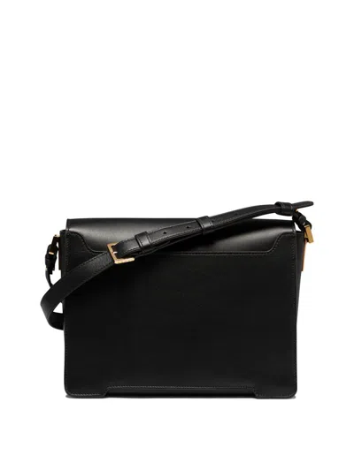 Shop Marni "medium Trunkaroo" Shoulder Bag In Black