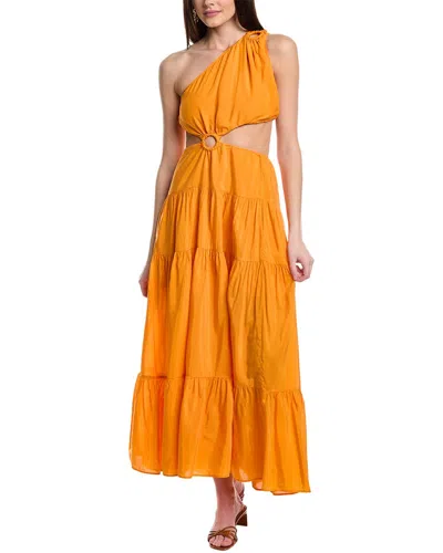 Shop Farm Rio Asymmetrical Maxi Dress In Yellow