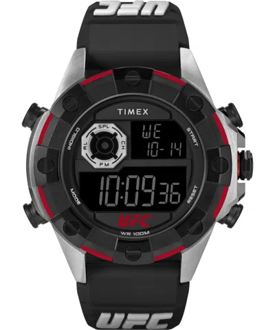Shop Timex Men's 49mm Quartz Watch In Black