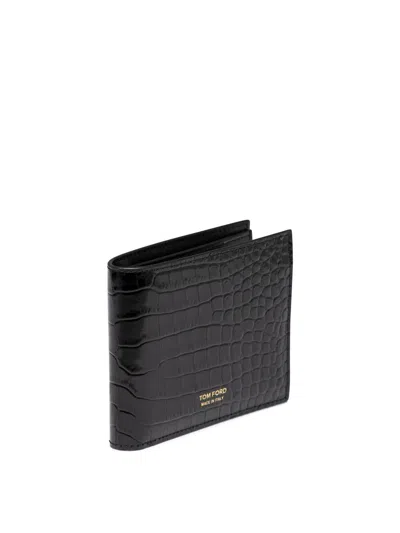 Shop Tom Ford "t Line" Wallet In Black