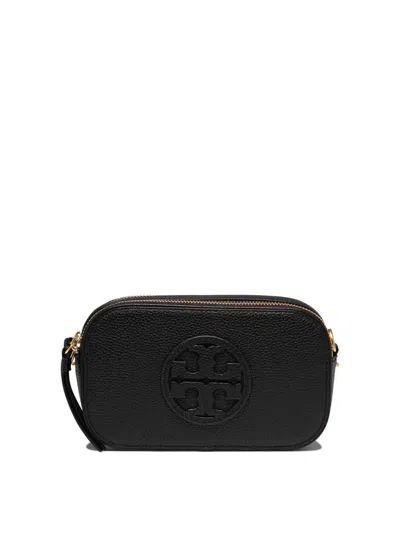 Shop Tory Burch "mini Miller" Crossbody Bag In Black