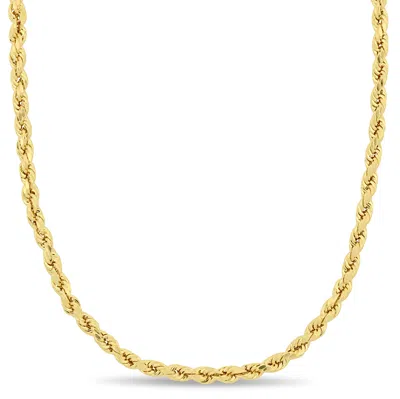 Mimi & Max 20 Inch Rope Chain Necklace In 10k Yellow Gold (3mm) In Yellow