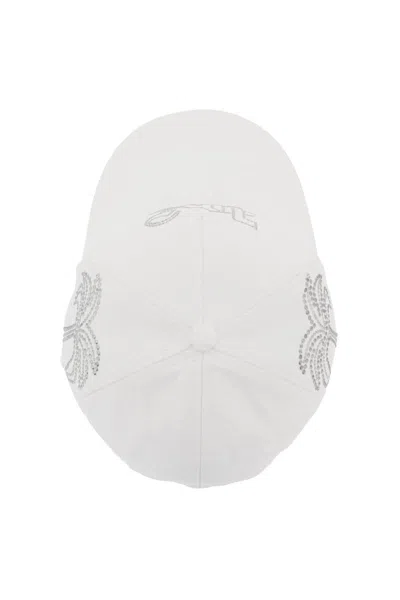 Shop Palm Angels Pa Monogram Baseball Cap In Bianco