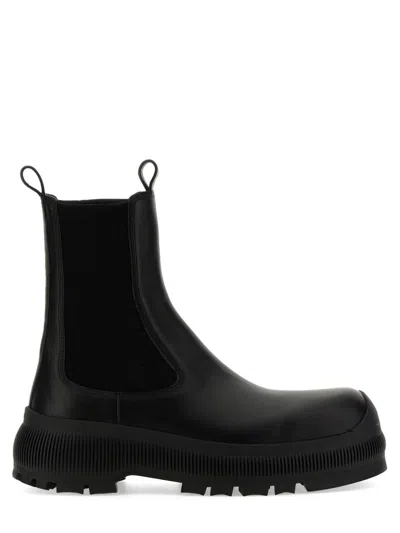 Shop Jil Sander Chelsea Boot In Black