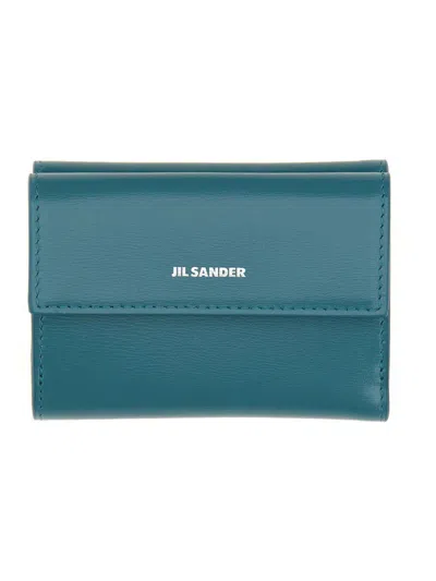 Shop Jil Sander Mini Wallet In Azure