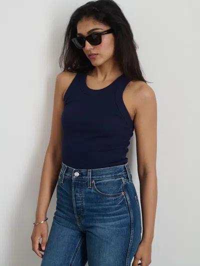 Alex Mill Everyday Rib Tank In Dark Navy