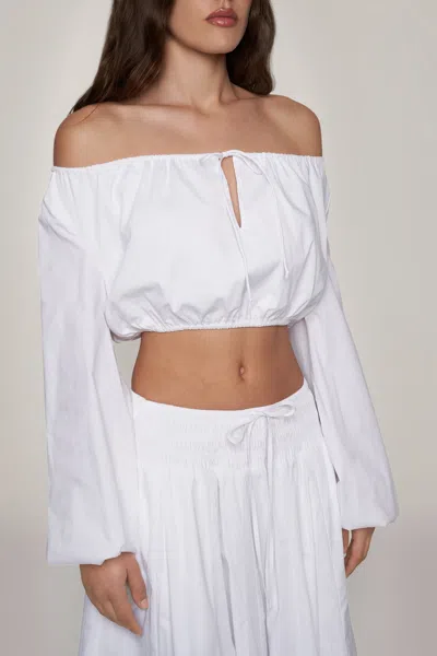 Shop Danielle Guizio Ny Annabella Top In White