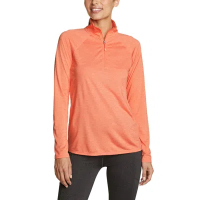 Shop Eddie Bauer Women's Trail Runner Long-sleeve 1/2-zip In Pink