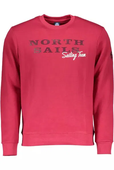Shop North Sails Round Neck Logo Men's Sweatshirt In Pink
