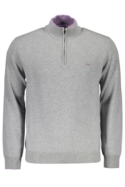 Shop Harmont & Blaine Elegant Turtleneck Sweater With Contrast Men's Details In Grey