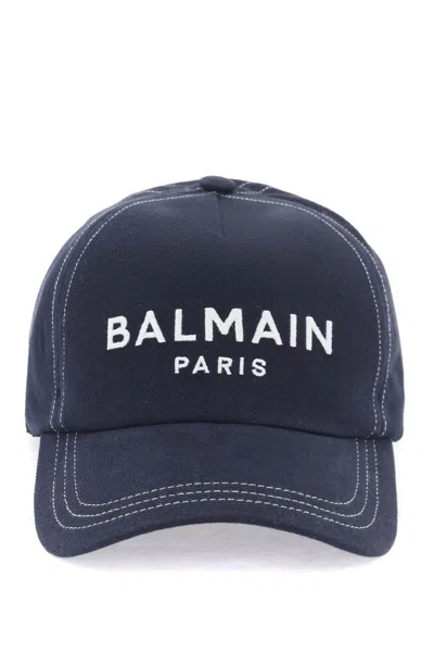 Shop Balmain Baseball Cap With Logo In Multi