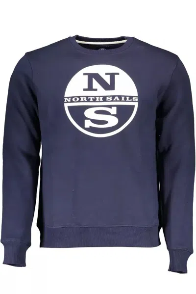 Shop North Sails Round Neck Printed Men's Sweater In Blue