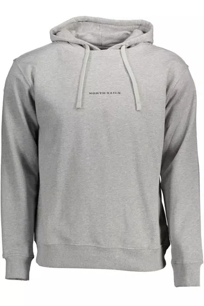Shop North Sails Chic Long-sleeved Hooded Men's Sweatshirt In Grey