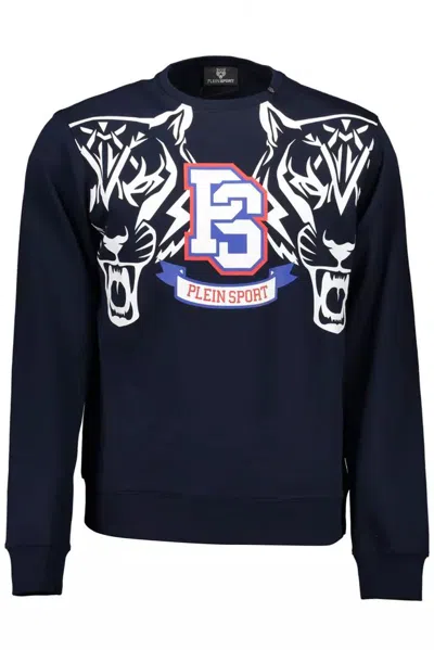Shop Plein Sport Athletic Contrasting Men's Sweatshirt In Blue