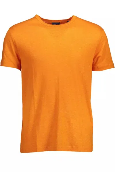 Shop Gant Ele Linen Short Sleeve Men's Tee In Orange