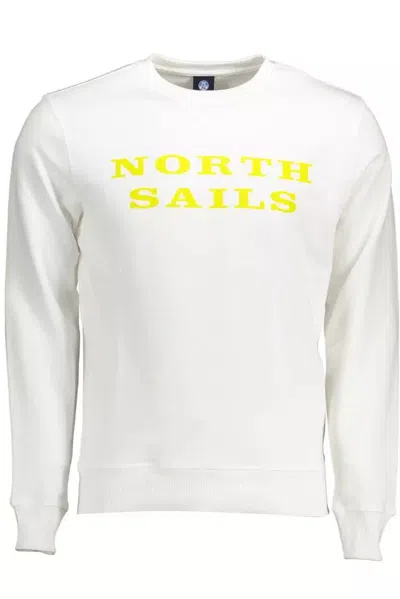 Shop North Sails Exclusive Cotton Round Neck Men's Sweater In White