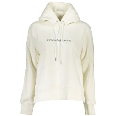 Shop Calvin Klein Elegant Fleece Hooded Sweatshirt In Women's In White