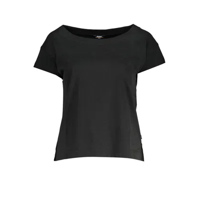 Shop K-way Elegant Wide Neck Short Sleeve Women's Tee In Black