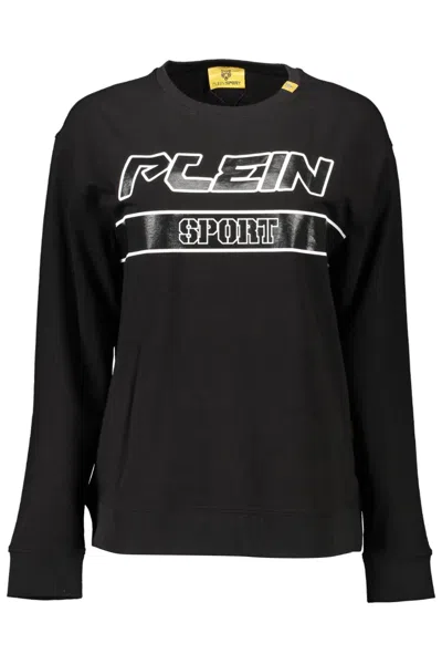 Shop Plein Sport Sleek Long-sleeve Sweatshirt With Logo Women's Detail In Black