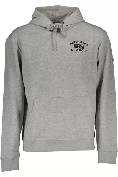 Shop North Sails Chic Hooded Sweatshirt With Men's Print In Grey