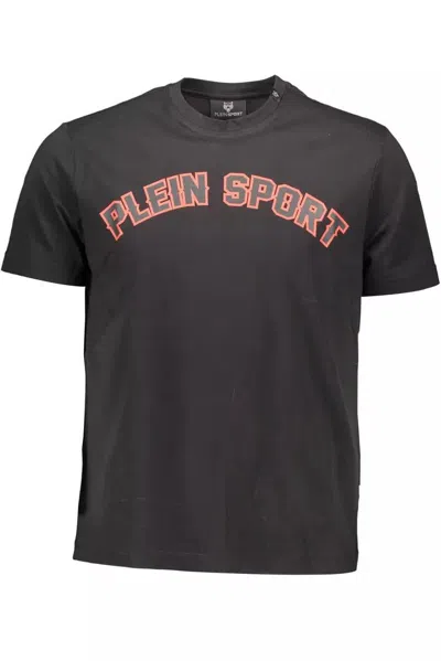 Shop Plein Sport Sleek Cotton T-shirt With Iconic Men's Prints In Black