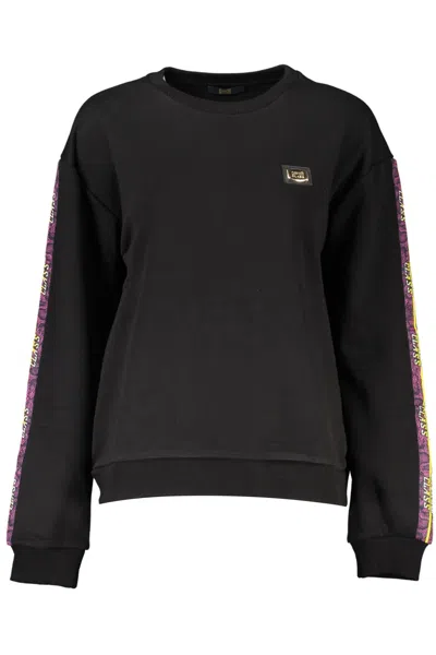 Shop Cavalli Class Chic Long-sleeved Embellished Women's Sweatshirt In Black