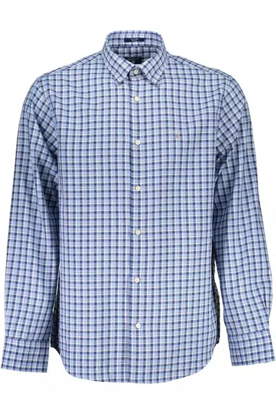 Shop Gant Ele Long Sleeve Men's Shirt In Blue