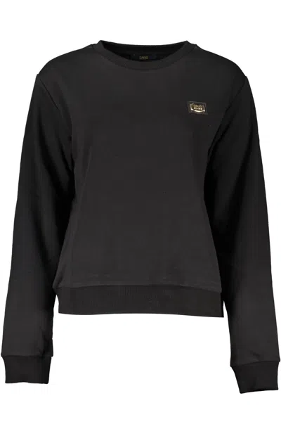 Shop Cavalli Class Elegant Long-sleeve Printed Women's Sweatshirt In Black