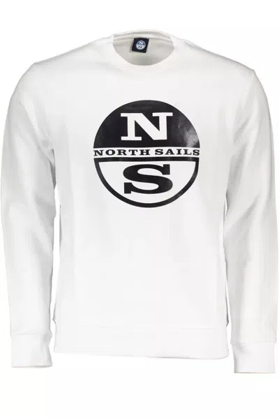 Shop North Sails Sleek Long-sleeved Men's Sweatshirt In White