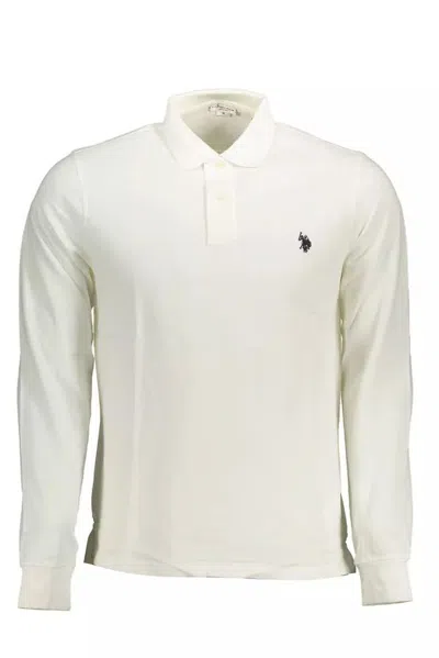 Shop U.s. Polo Assn U. S. Polo Assn. Chic Long-sleeve Polo For Men's Men In White