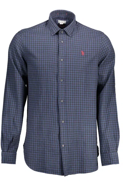 Shop U.s. Polo Assn U. S. Polo Assn. Elegant Long Sleeve Regular Fit Men's Shirt In Blue